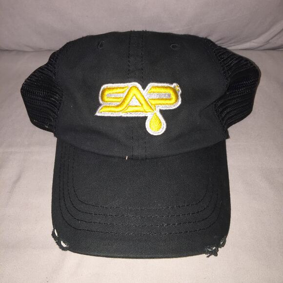 Hat Sap Concentrate Brand Promo Strapback Webbed Back Distressed Cap Great Shape - Picture 1 of 10